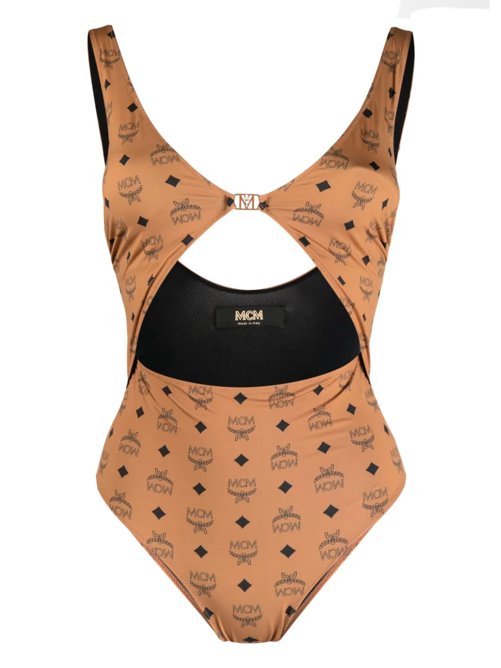 

Купальник с принтом Monogram MCM, коричневый