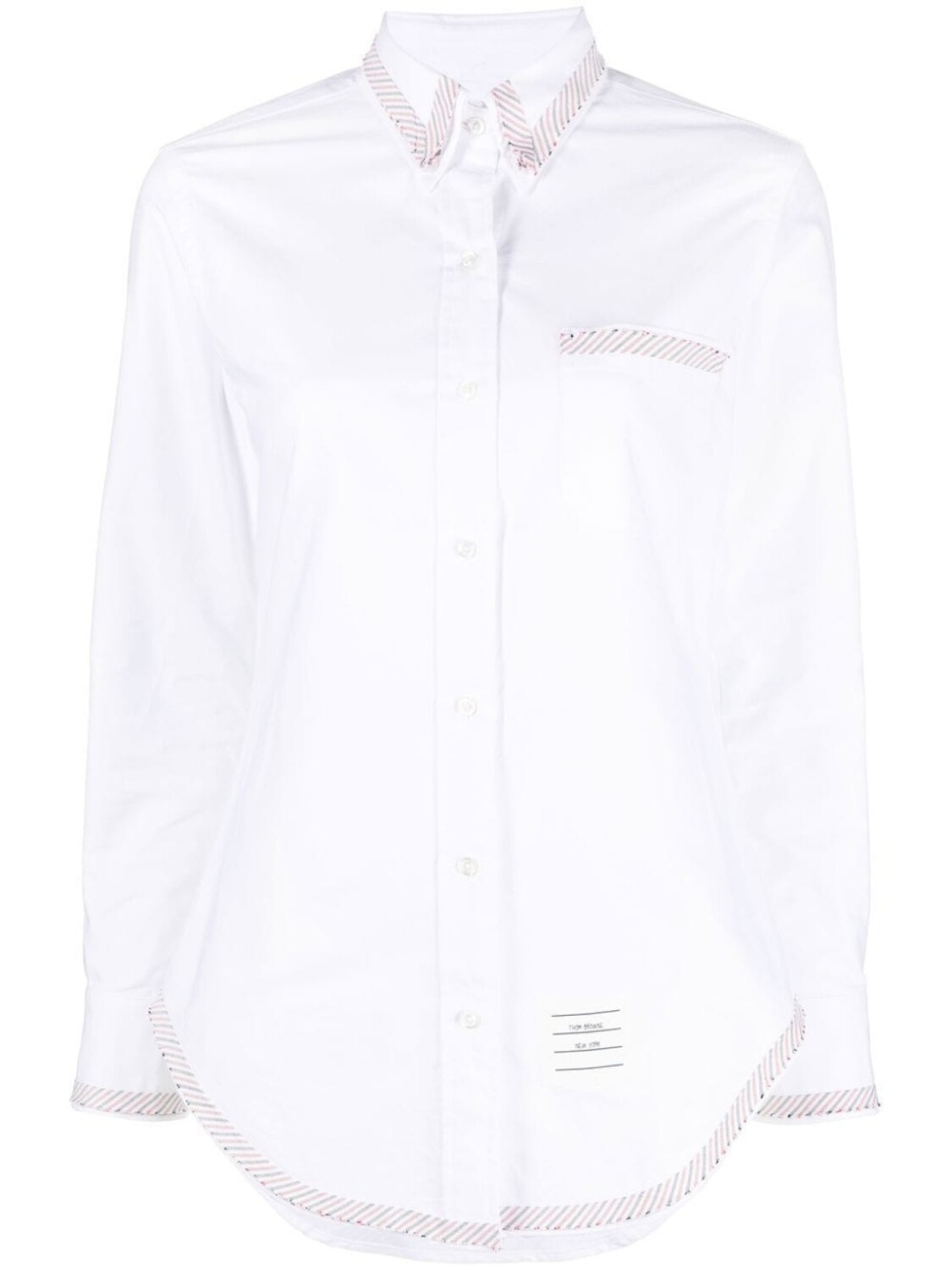 

Thom Browne RWB trim Oxford shirt, белый