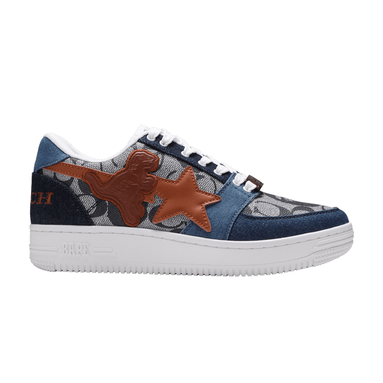

Кроссовки BAPE Coach x Bapesta M2 Low 'Denim', синий
