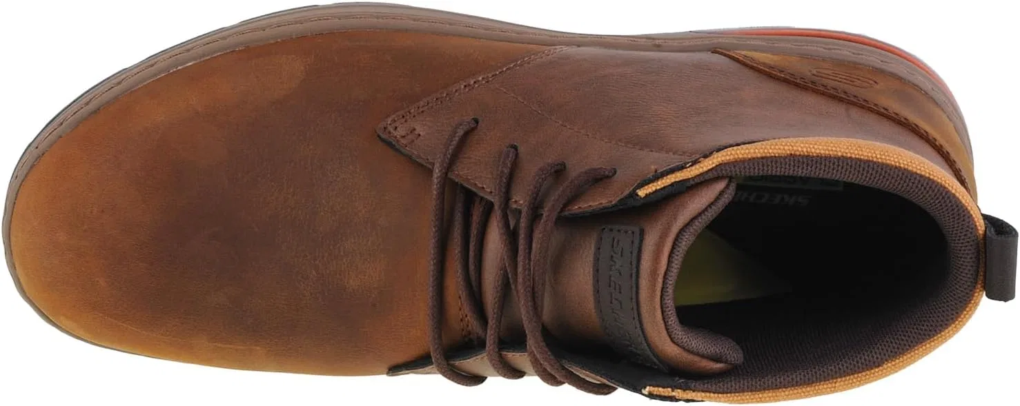 Мужские кроссовки Skechers Evenston Renli, Dark Brown Leather — фото 4