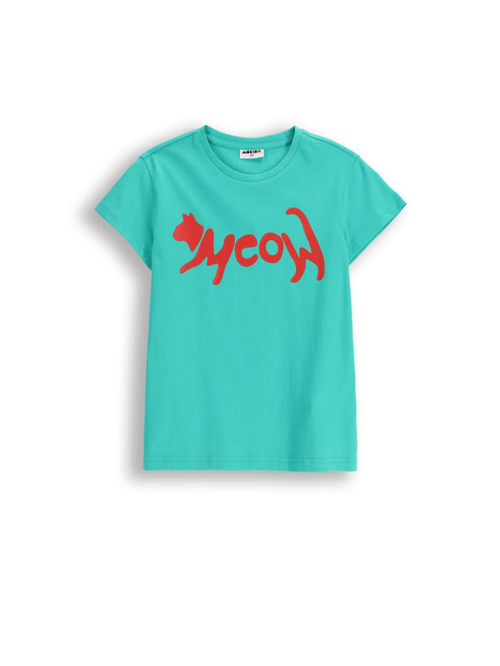 

хлопковая футболка с короткими рукавами зеленого цвета MOKIDA, Зеленый, хлопковая футболка с короткими рукавами зеленого цвета MOKIDA