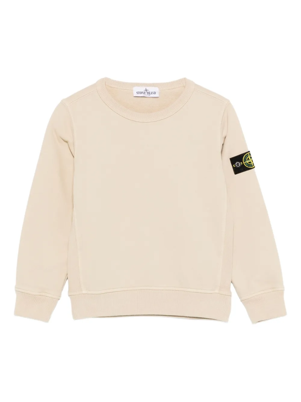 

Толстовка с круглым вырезом и нашивкой-логотипом Stone Island Junior, нейтральный