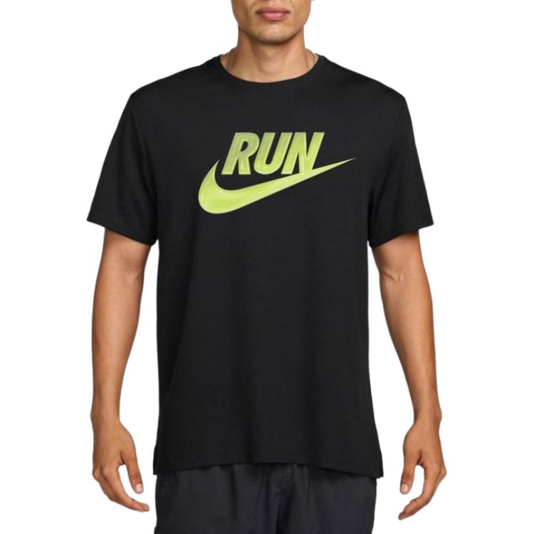 

Мужская беговая майка Miler Run Energy Dri FIT с короткими рукавами Nike, черный
