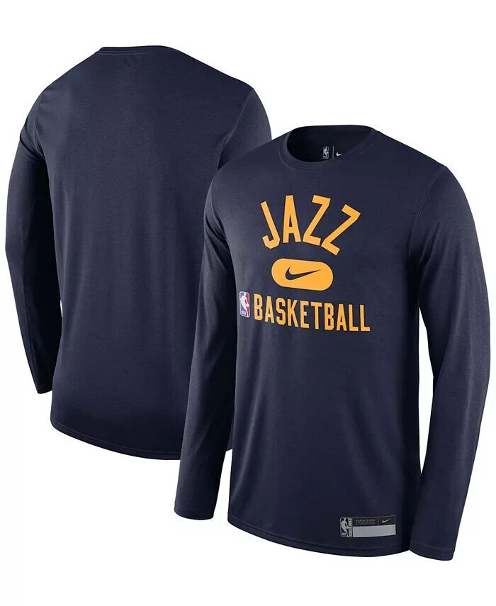 

Футболка мужская Navy Utah Jazz 2021, 22 On-Court Practice Legend Performance с длинным рукавом Nike