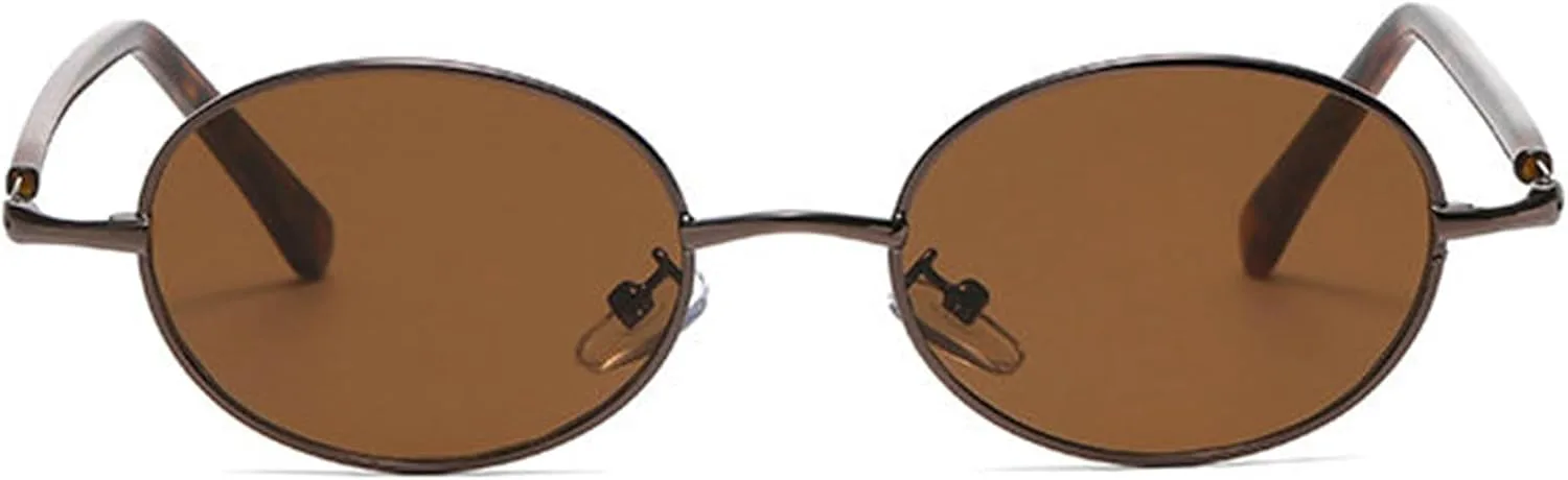 

Солнцезащитные очки Willochra овальной формы для женщин, стильные, с металлической оправой, маленькие круглые, модные, с защитой от УФ-излучения UV400, C3