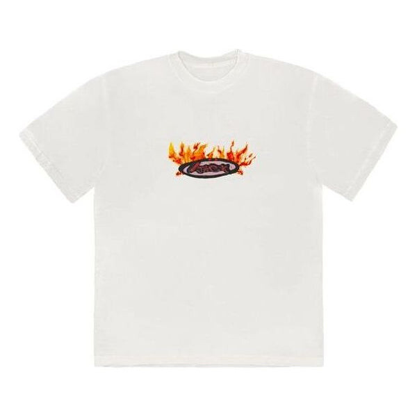 

Футболка cactus jack flame t-shirt 'cream' Travis Scott, бежевый