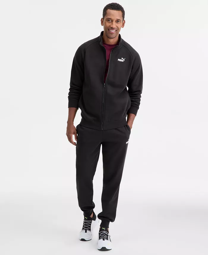 

Мужские флисовые спортивные штаны, футболка с логотипом и флисовая куртка-трехсезонка на молнии Puma, серый