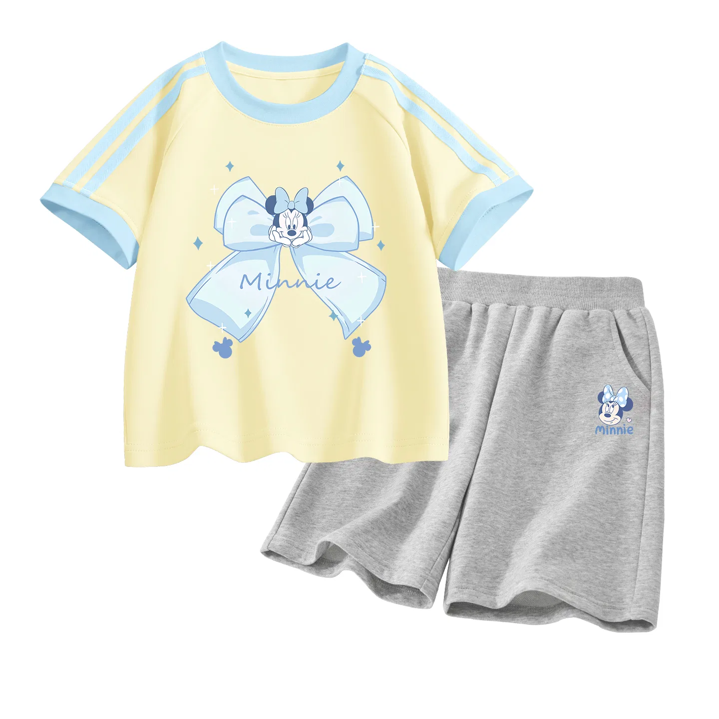 Детский спортивный костюм Casual Sportswear 2 Piece Set Disney, Di Circle Floral Honey Match Yellow+Di Prosperity Flower K Gray — фото 4