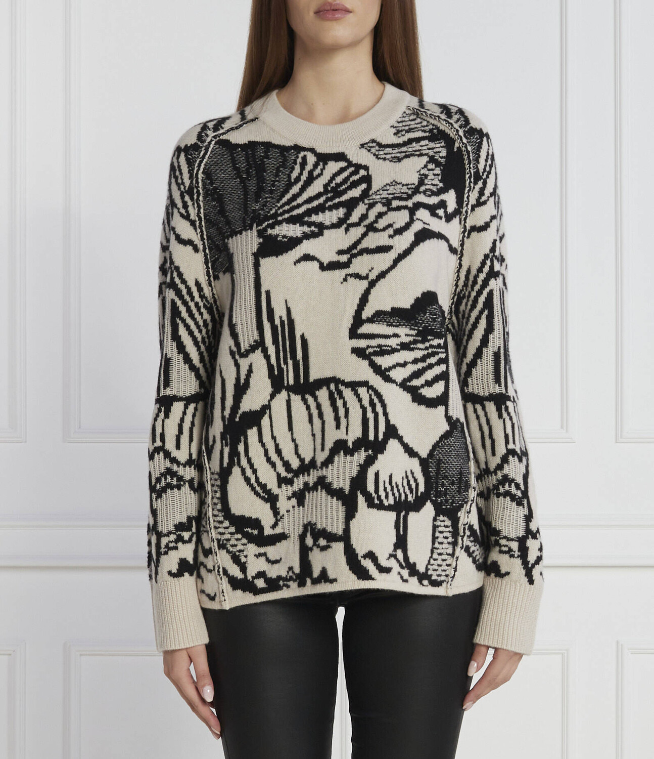 

Свитер из шерсти Marc Cain Regular Fit, бежевый