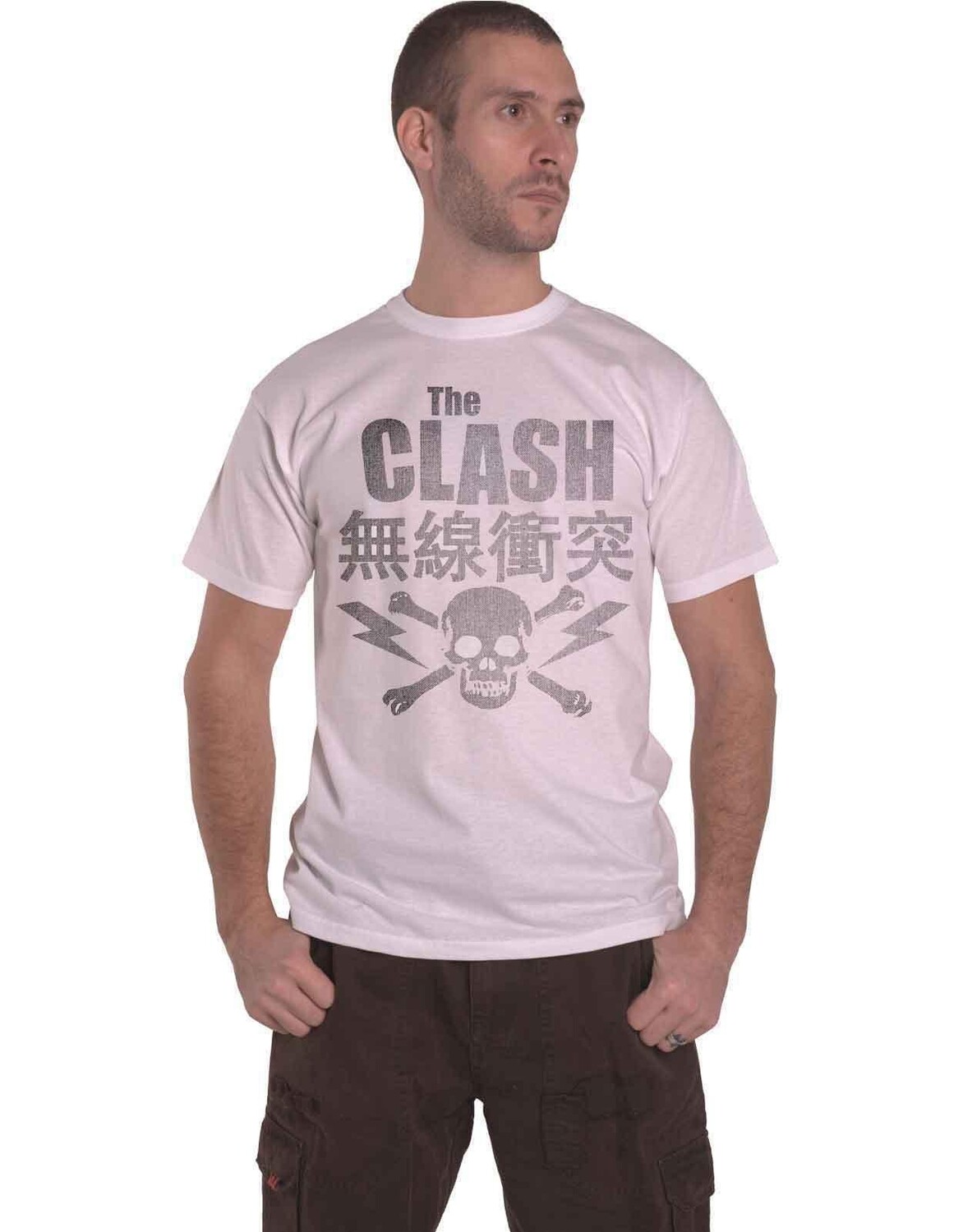 

Футболка с черепом и скрещенными костями Clash, белый