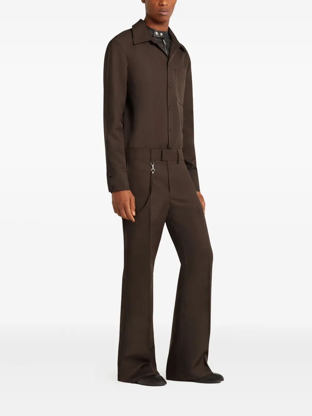 

Твиловые брюки bootcut Courrèges, коричневый