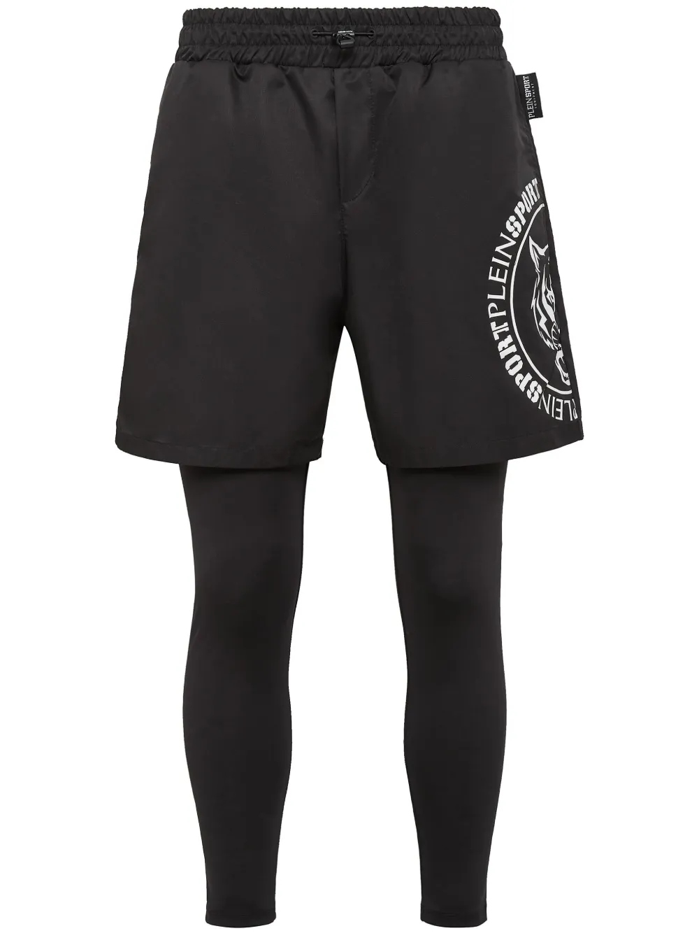 

Многослойные тайтсы с логотипом Plein Sport, черный