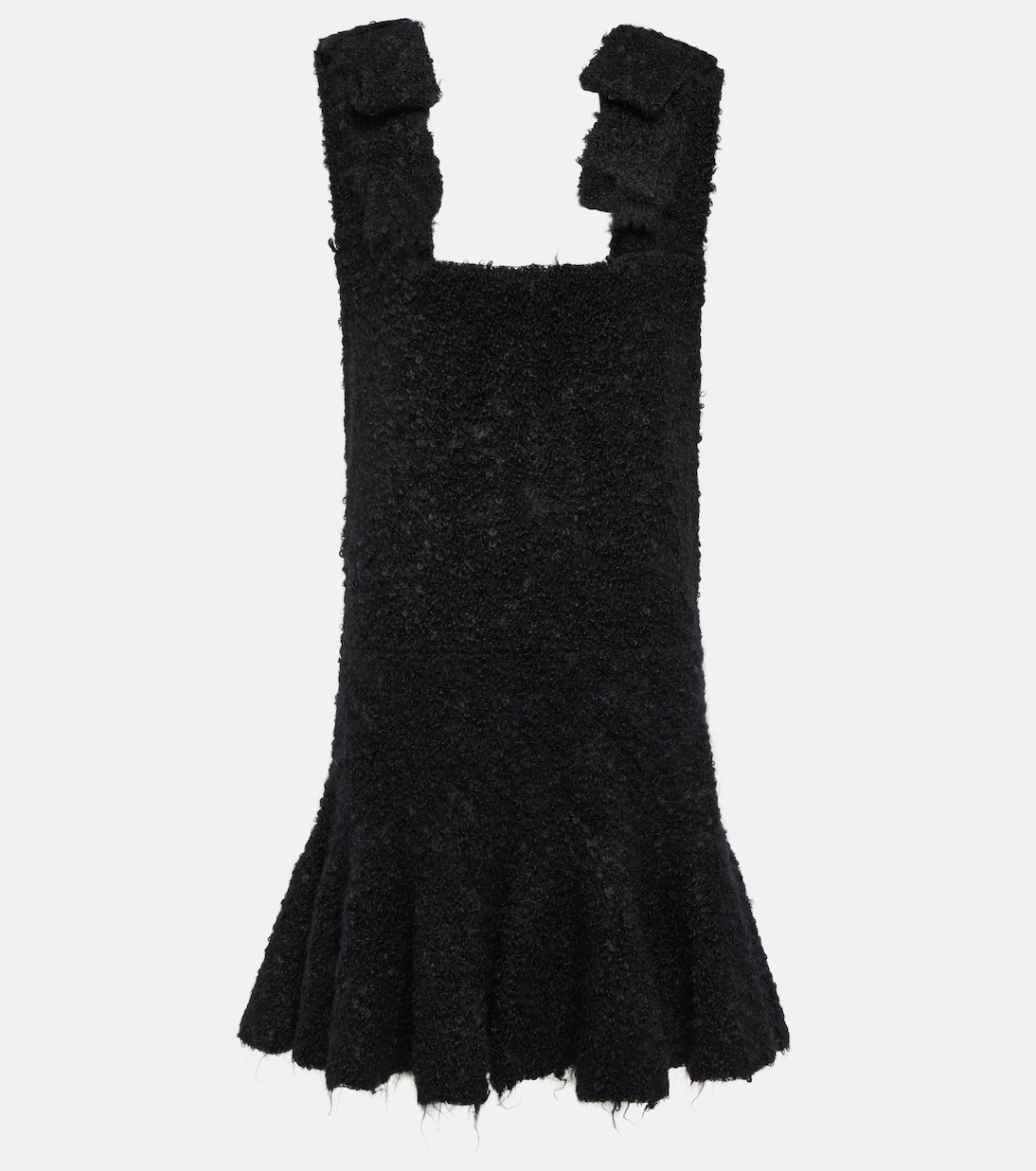 

Мини-платье букле из смесового мохера Jil Sander, черный