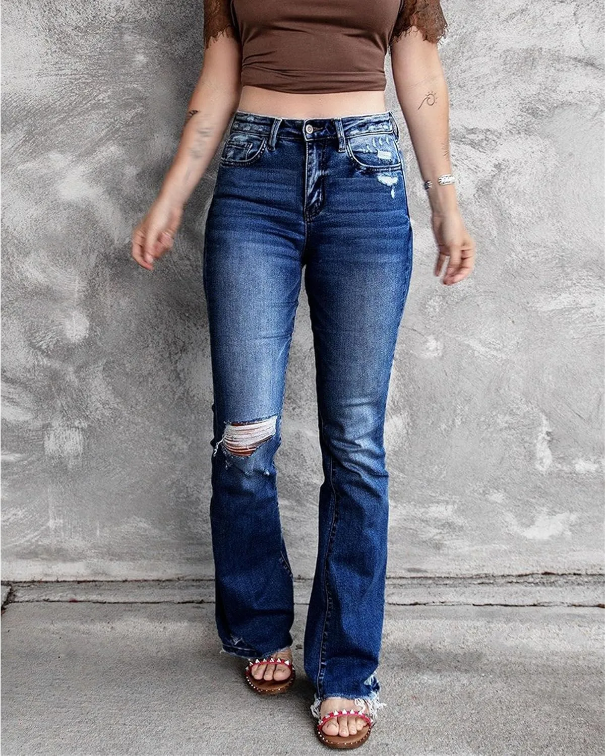 Джинсы женские High Waisted Wide Leg — фото 2