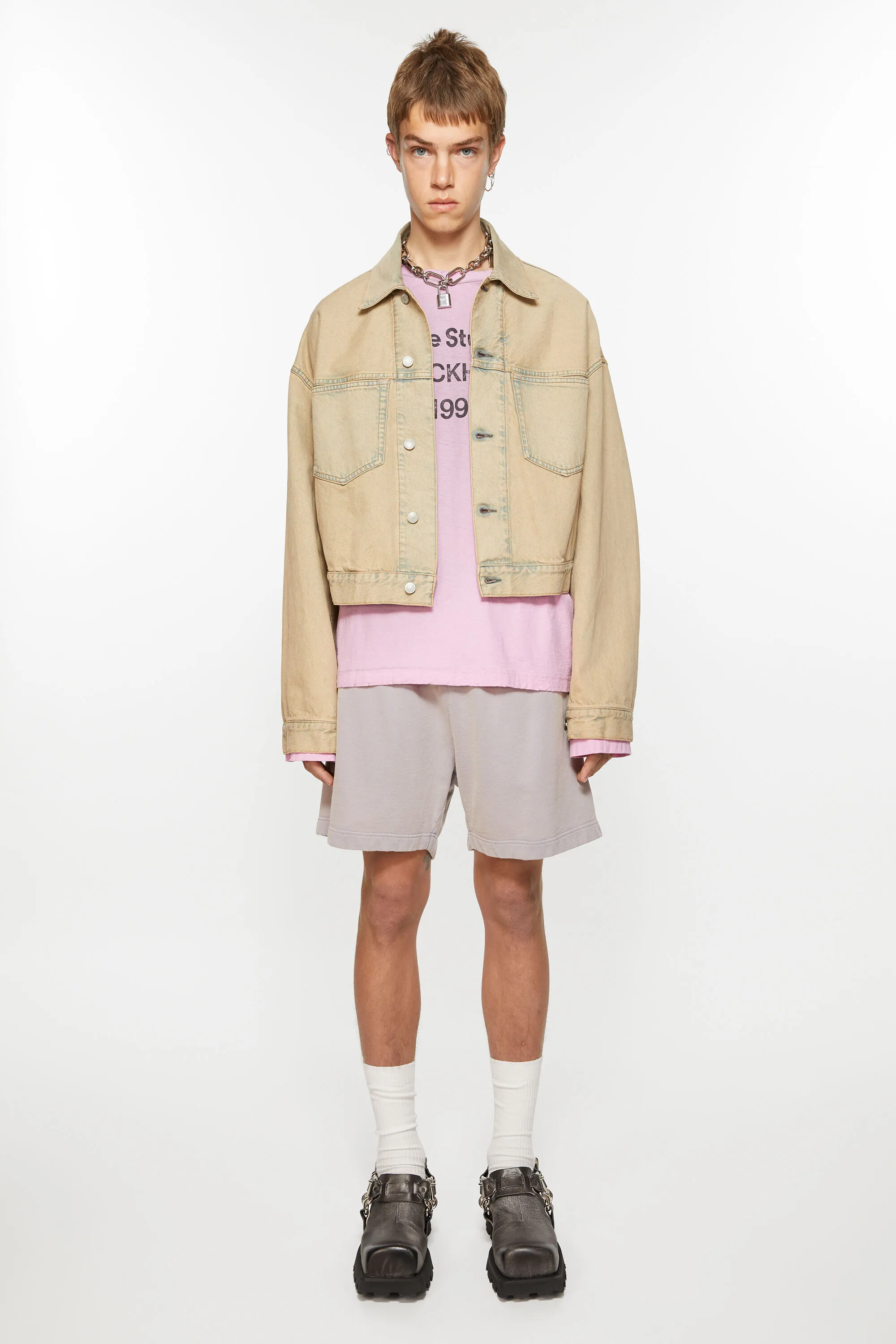 

Хлопковые шорты Acne Studios, Dusty purple