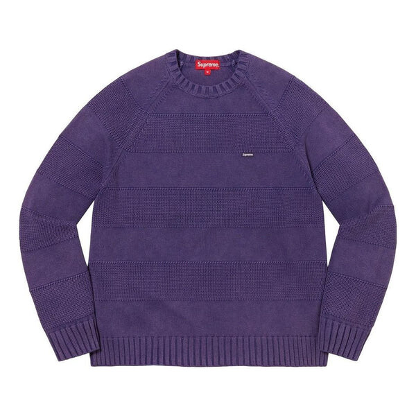 

Свитер ss23 week 4 small box stripe sweater 'purple' Supreme, фиолетовый