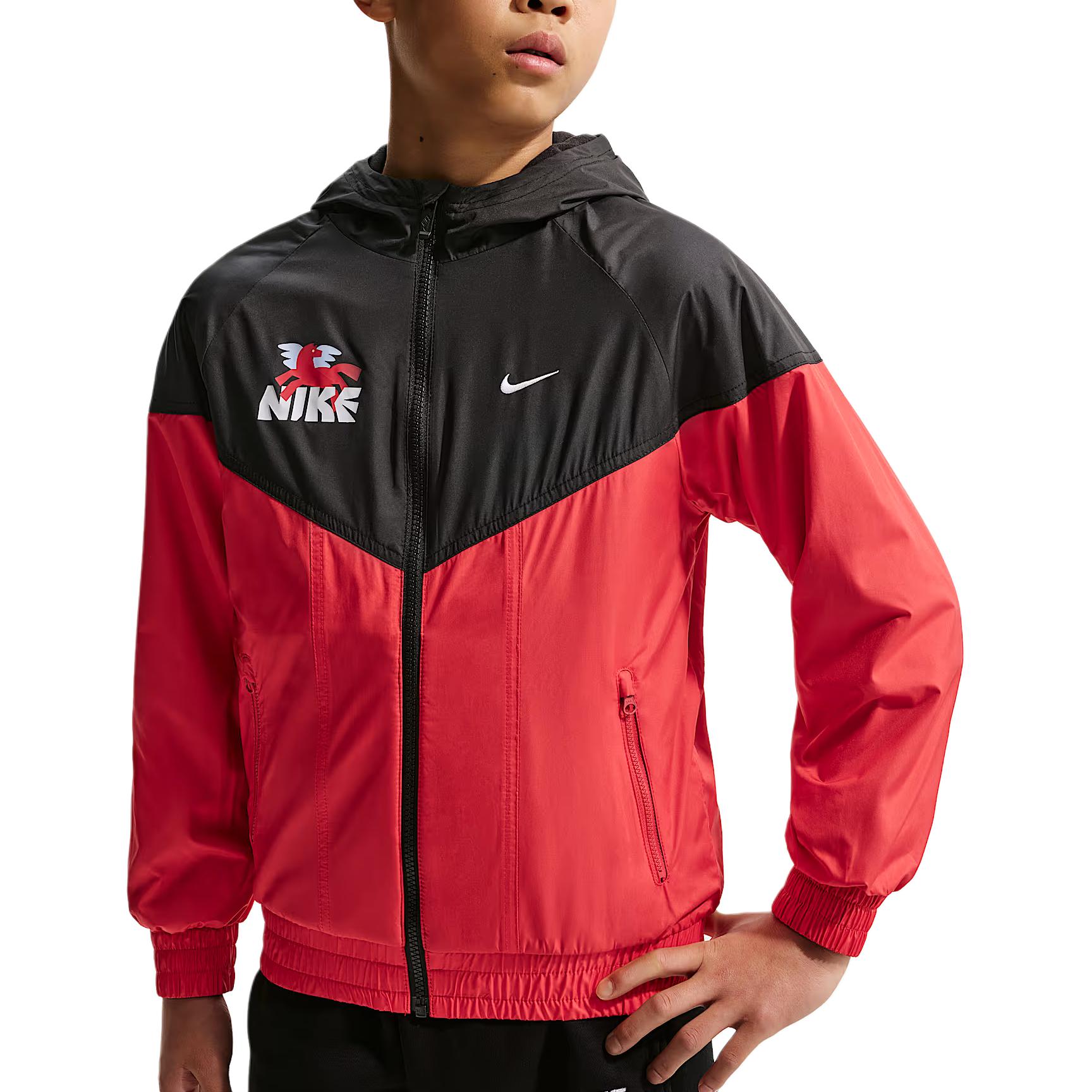 

Детская куртка с капюшоном Moderate Nike, university красный