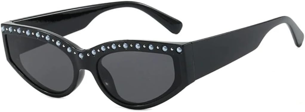 

Солнцезащитные очки с защитой от УФ-излучения UV400 | Легкая оправа «кошачий глаз» | Линзы конфетных цветов для занятий спортом на открытом воздухе и вождения DSVIGF, Black Gray