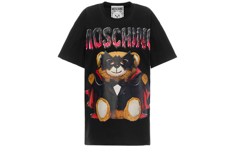 

MOSCHINO Футболка женская черная, Черный, MOSCHINO Футболка женская черная