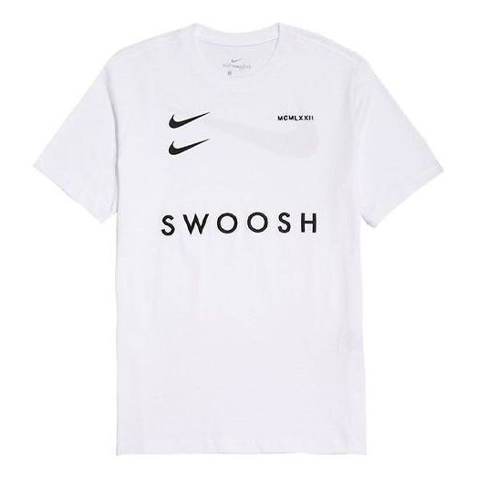 

Футболка Nike Sportswear Swoosh Chest Sports Round Neck Short Sleeve White, мультиколор