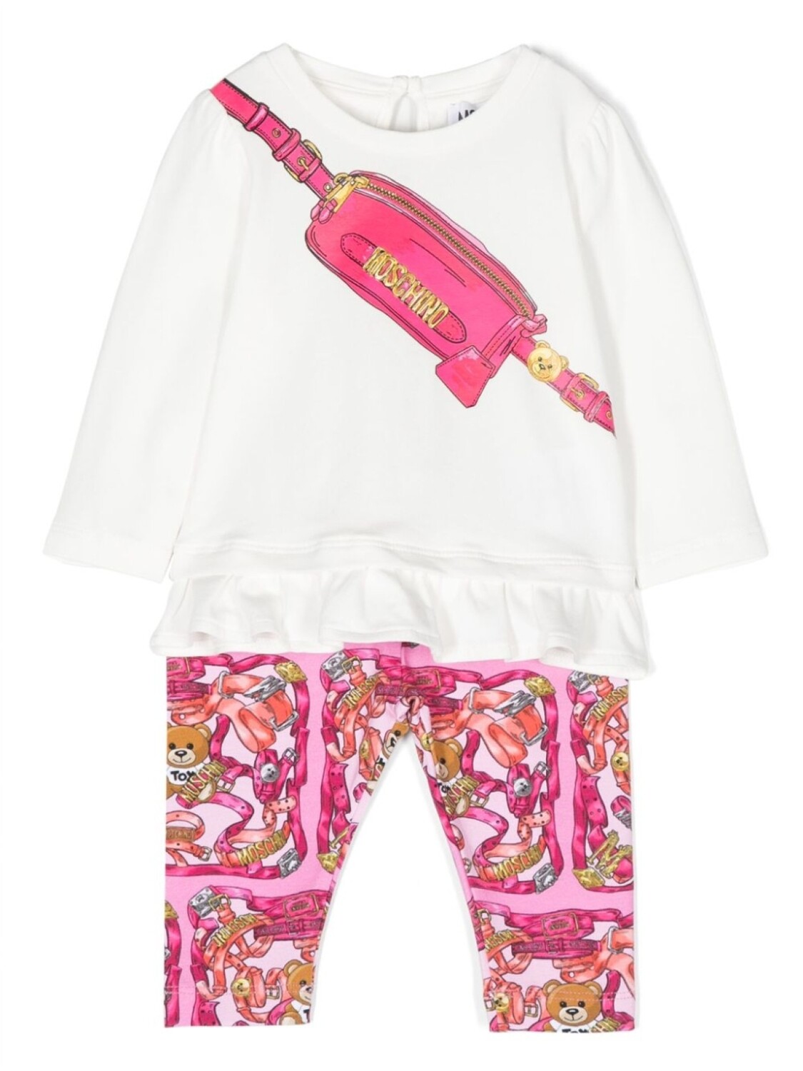 

Легинсы с принтом Teddy Bear Moschino Kids, белый