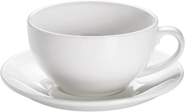 

Чашка и блюдце white basic round Maxwell & Williams, белый
