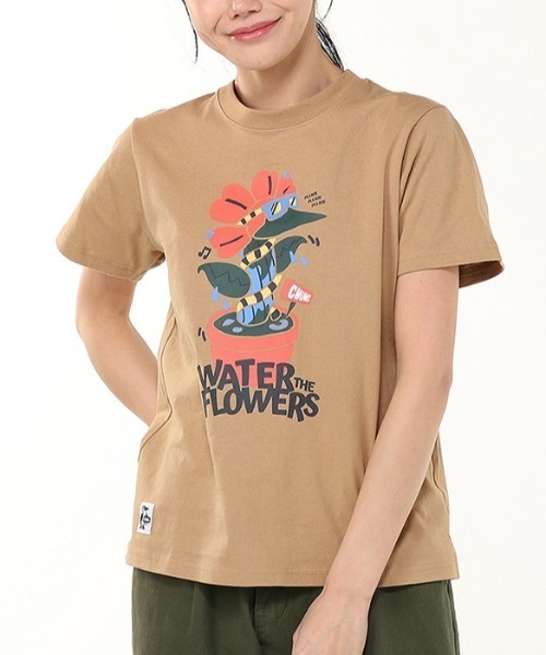 

Футболка с коротким рукавом, принтом спереди и защитой от насекомых CHUMS, бежевый