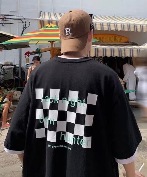 

Футболка с крупным принтом, логотипом, oversize крой 96thes, черный