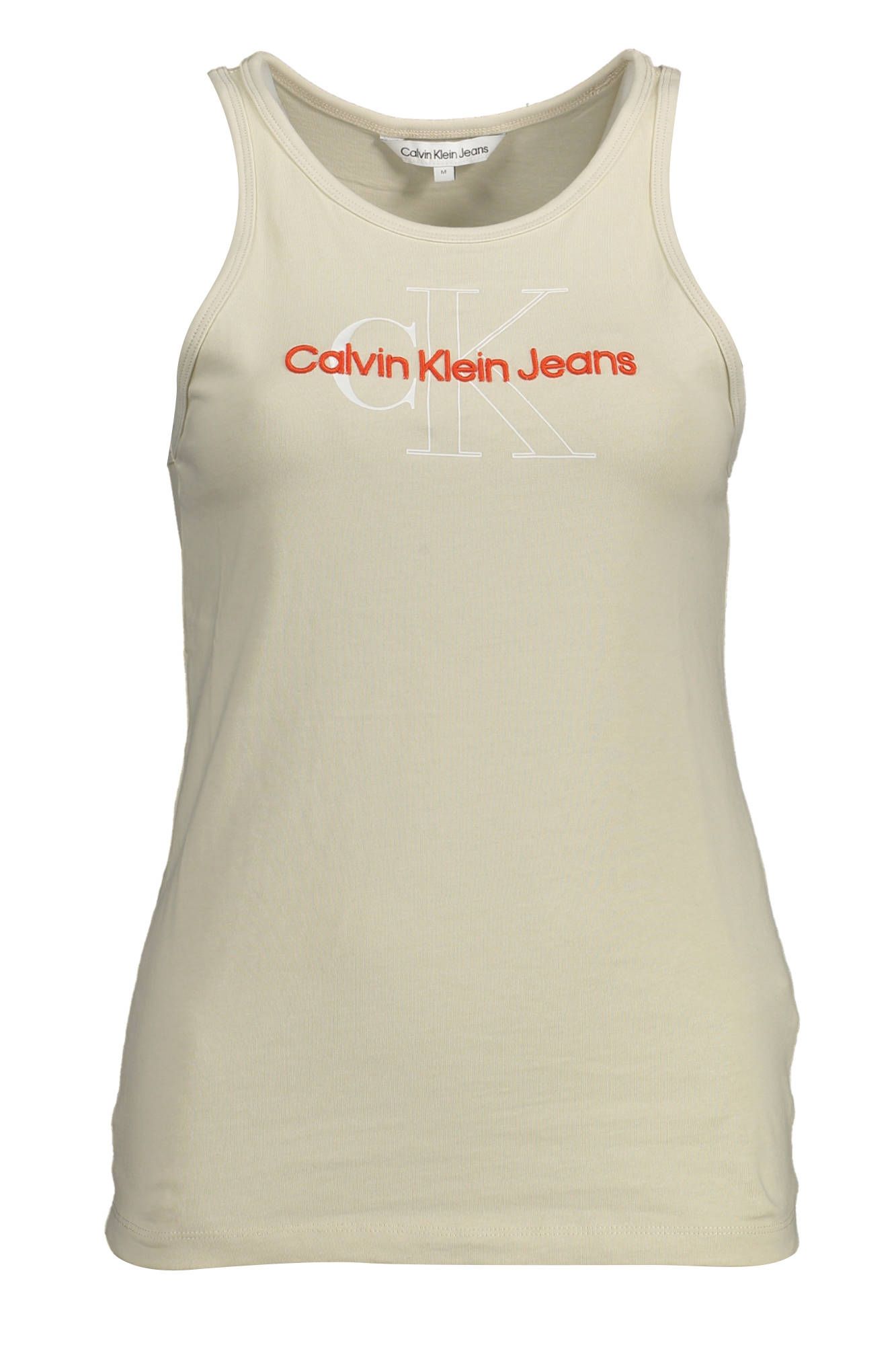 

Бежевый хлопковый женский топ Calvin Klein