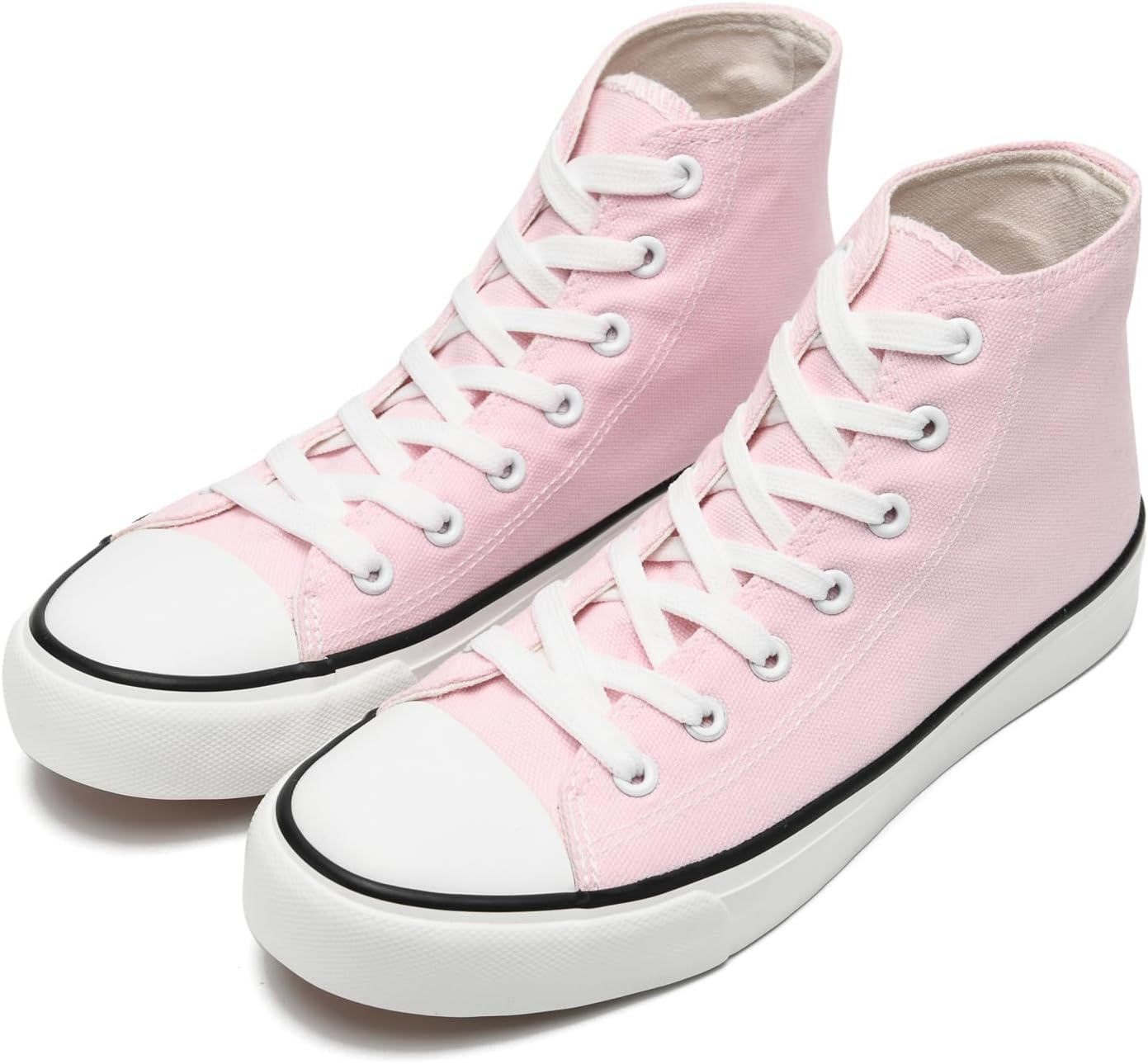 

Кеды на канве rosyclo для женщин и мужчин, высокие кроссовки на шнуровке, модные, удобные, классические повседневные теннисные и прогулочные обувь для женщин, розовый