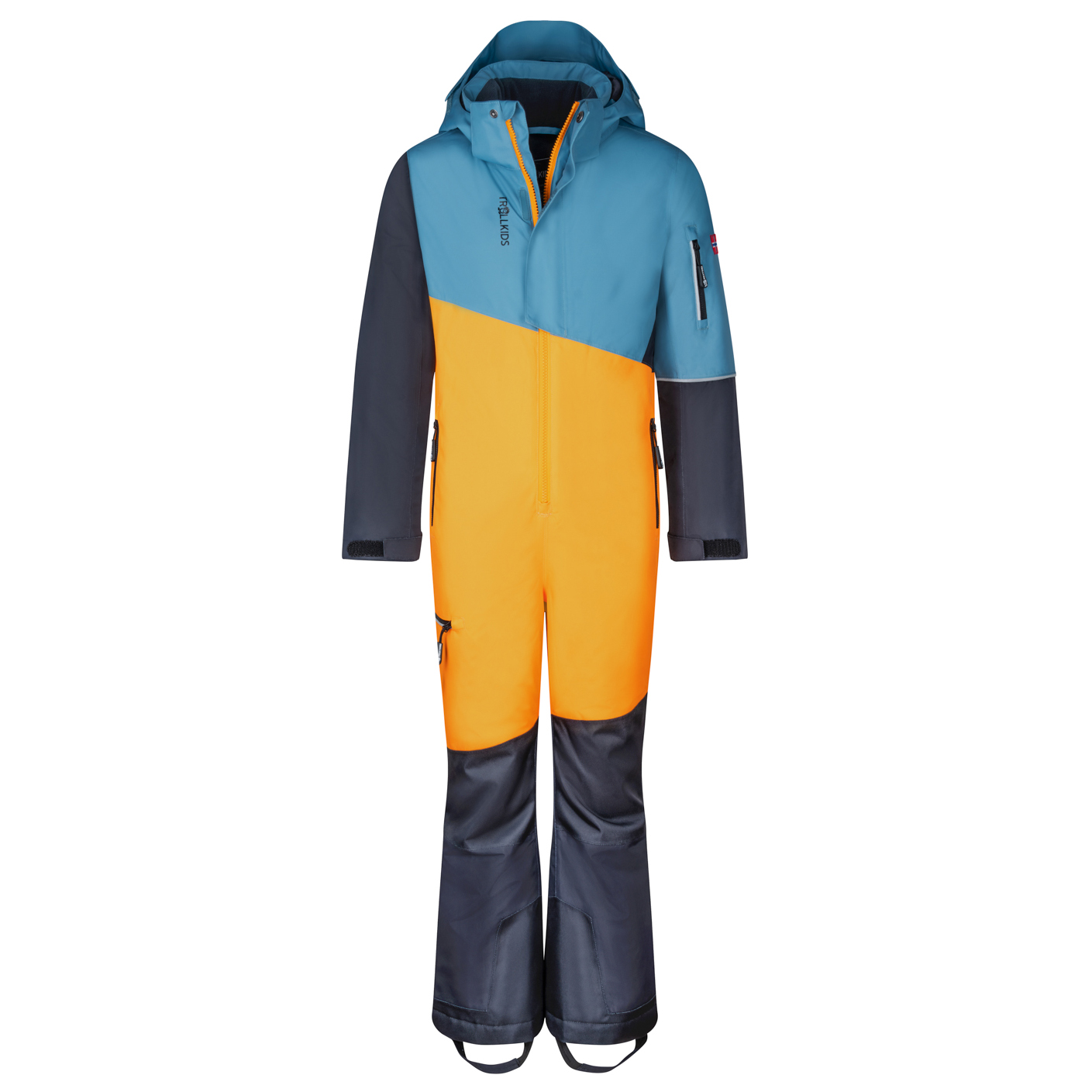 

Комбинезон Trollkids Hallingdal Snowsuit, цвет Steel Blue/Mango/Black