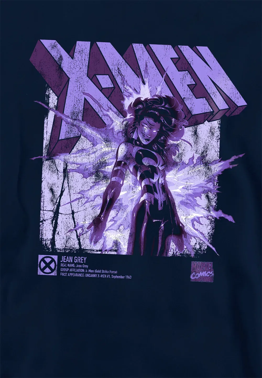 Детская худи Marvel X-Men Джин Грей, темно-синий — фото 2