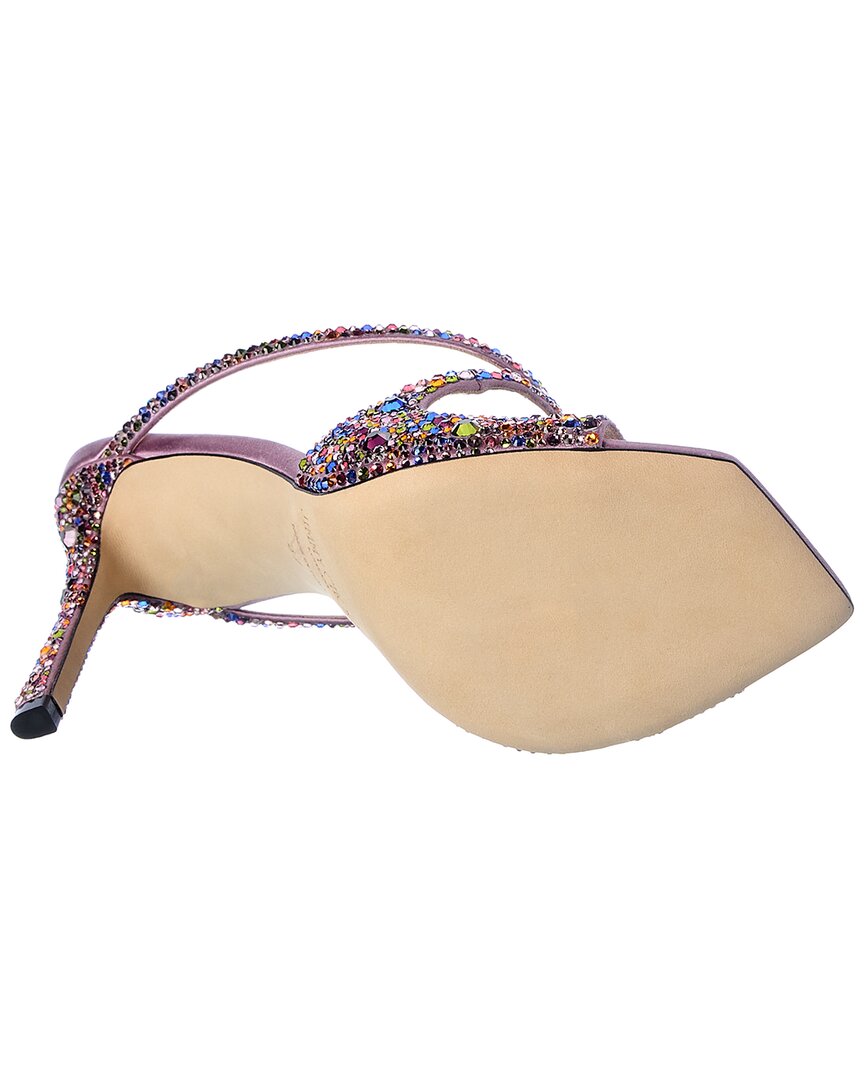 Jimmy Choo Anise 95 Glitter Sandal, розовый — фото 4