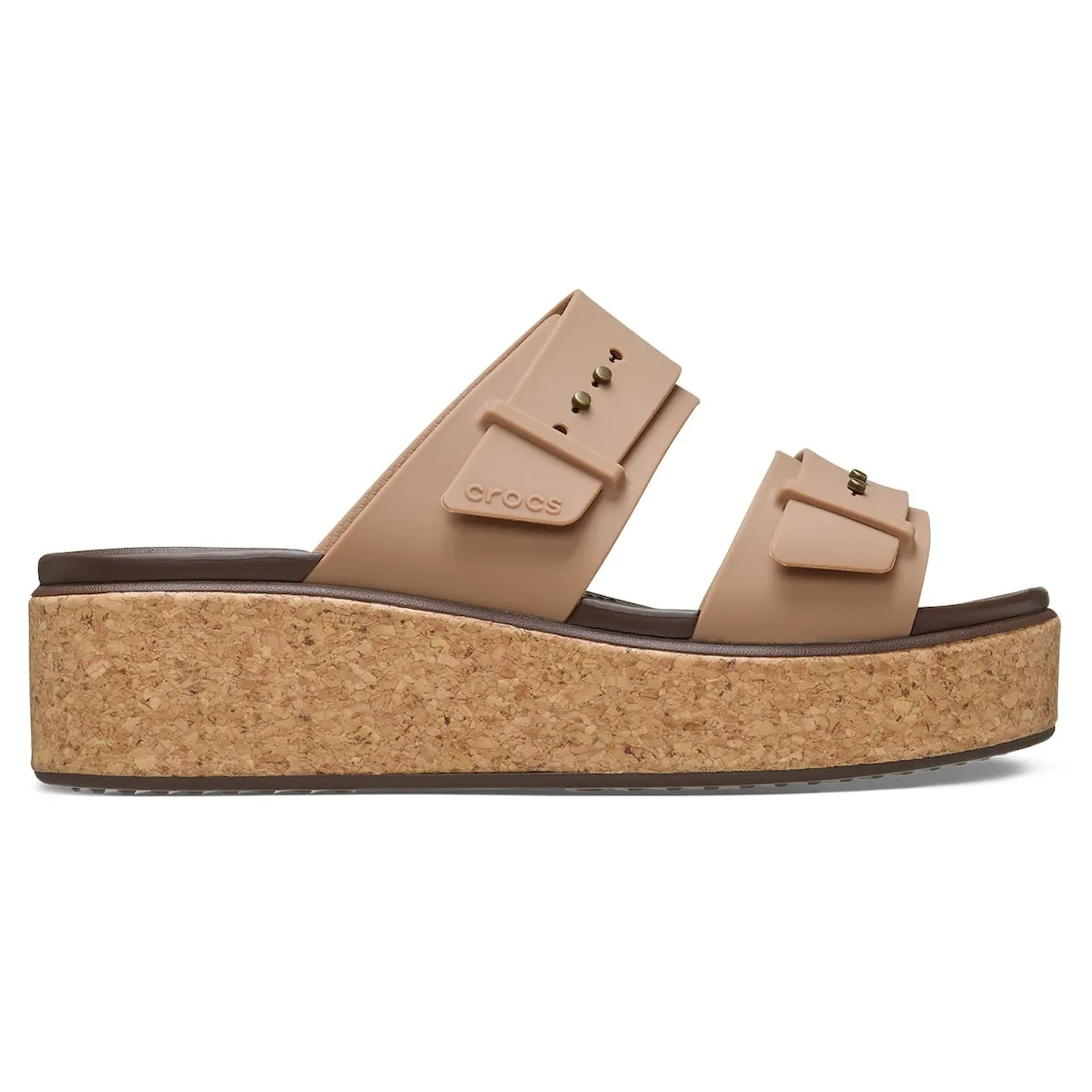 Женские сандалии Brooklyn Cork Buckle W Crocs, бежевый