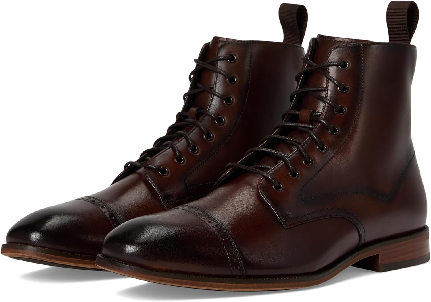 

Мужские ботинки Stacy Adams Henry с шнуровкой и носком-капто, коричневый