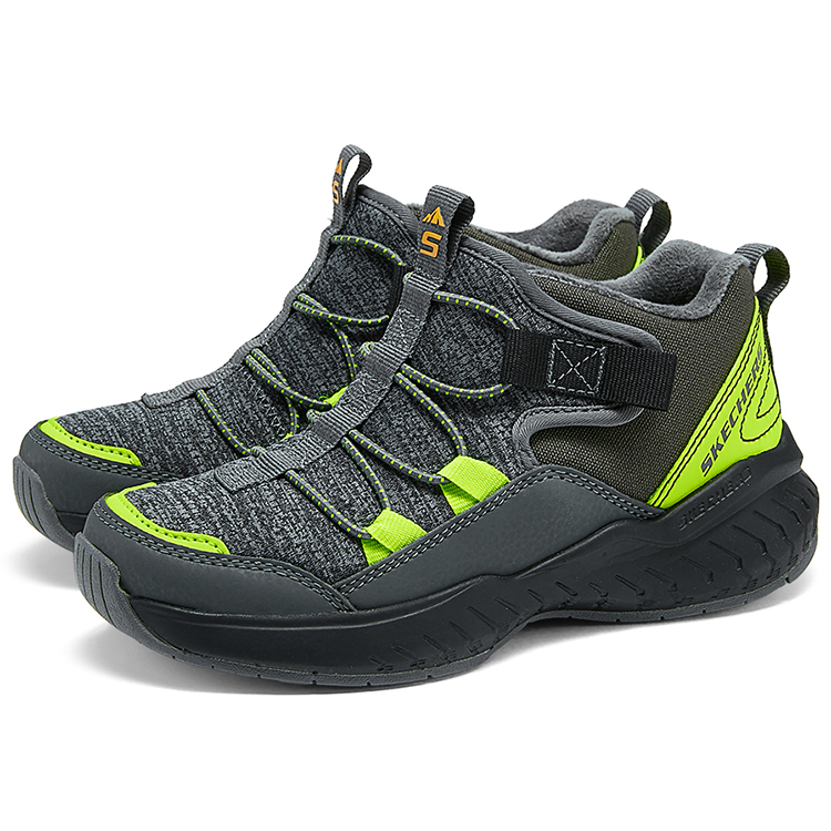 Детские ботинки Charcoal Gray Lemon Kids' Skechers, Charcoal Gray/Lemon — фото 2