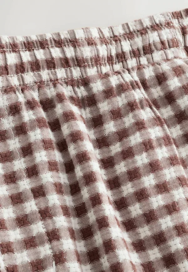 Шорты Next Regular fit с эластичным поясом, цвет чек — фото 4