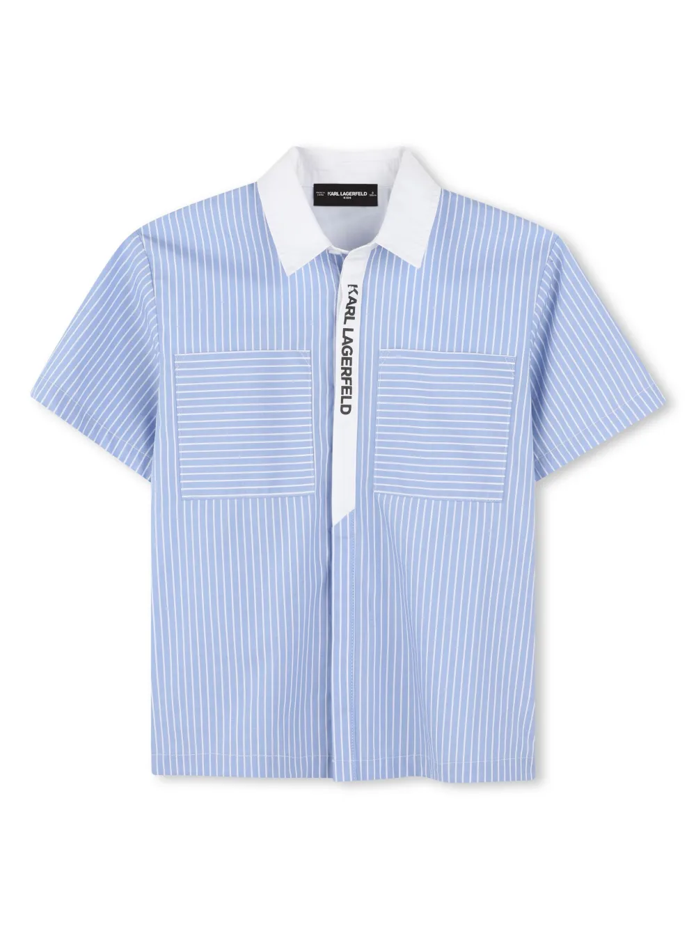 

Рубашка с логотипом KARL LAGERFELD KIDS, синий