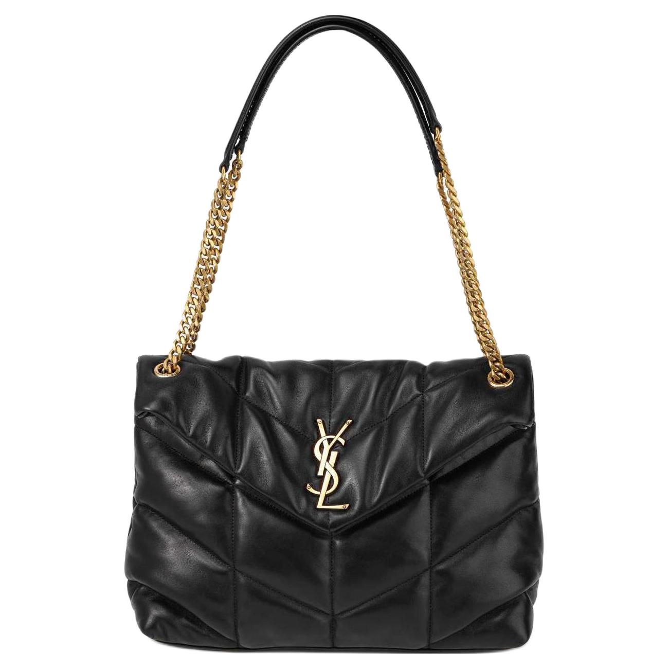 

SAINT LAURENT Сумка Лулупаффер из овчины облако