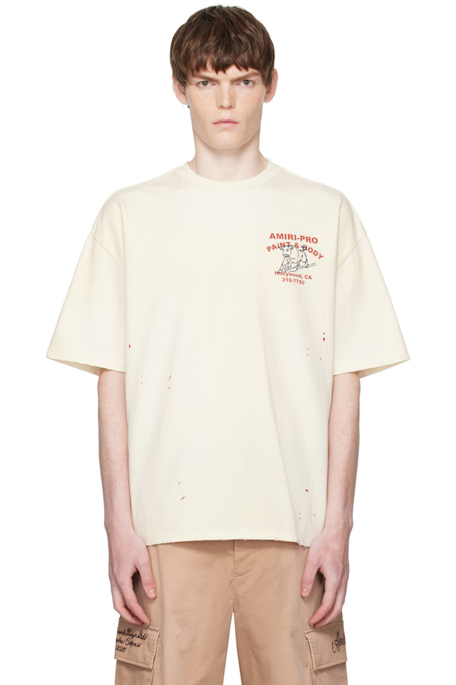 

Футболка Amiri' bull оверсайз Amiri, цвет ivory