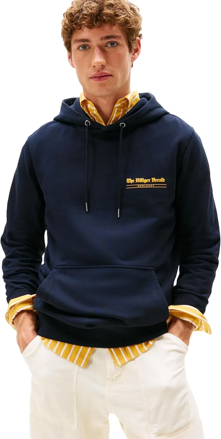Худи мужское с логотипом Tommy Hilfiger, Desert Sky