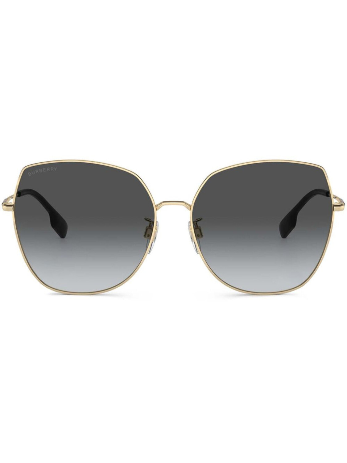

Burberry Eyewear солнцезащитные очки в массивной оправе, золотой