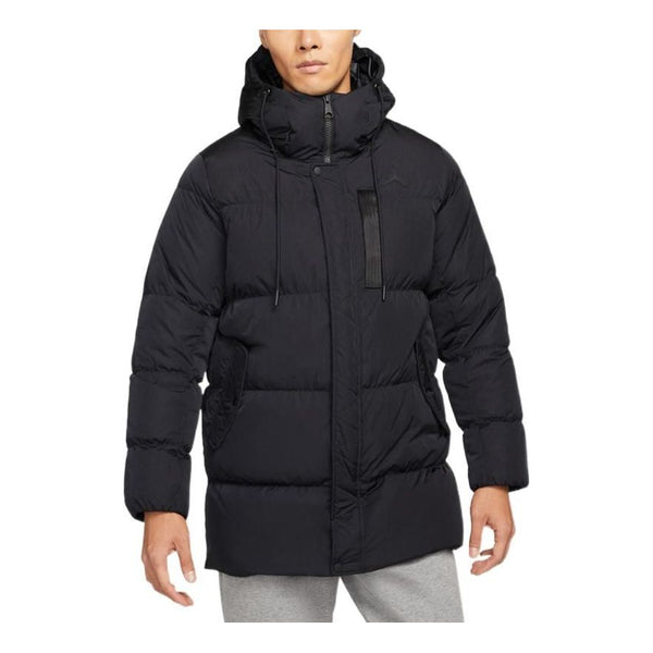 

Куртка Air Jordan Solid Color Zipper Down Jacket 'Black', черный