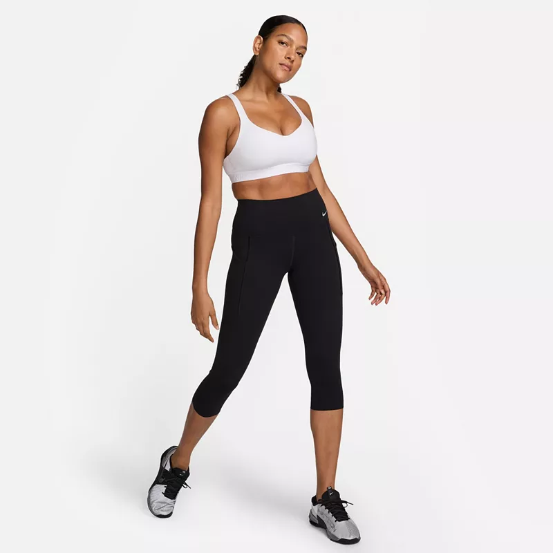 Женский регулируемый спортивный бюстгальтер с мягкой подкладкой Indy High Support Nike, белый — фото 2