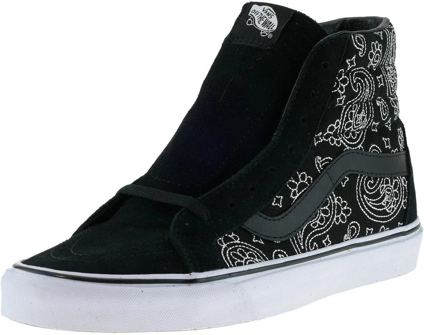 Кроссовки vans U SK8-HI Reissue Bandana Stitch, Black — фото 2