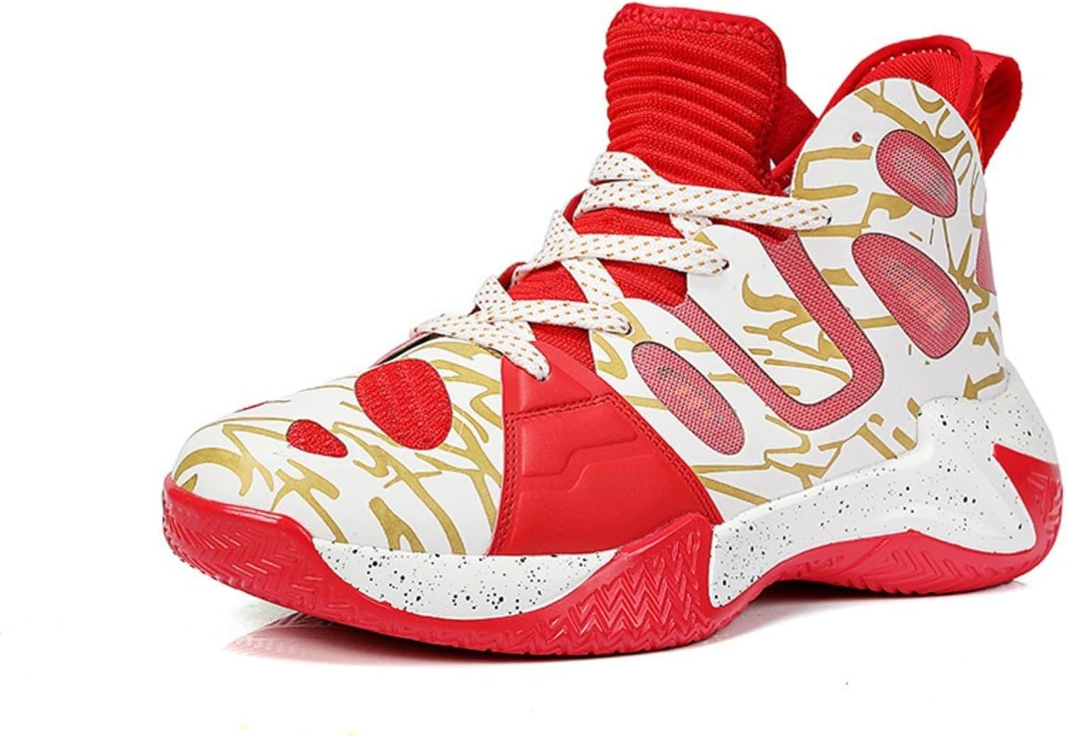 

Мужские кроссовки Graffiti из кожи с шнуровкой, высокие, для баскетбола, легкие, с противоскользящей подошвой, для бега, тенниса, тренировок, классические для ходьбы, спорта, волейбола и бейсбола Qklmwes, красный