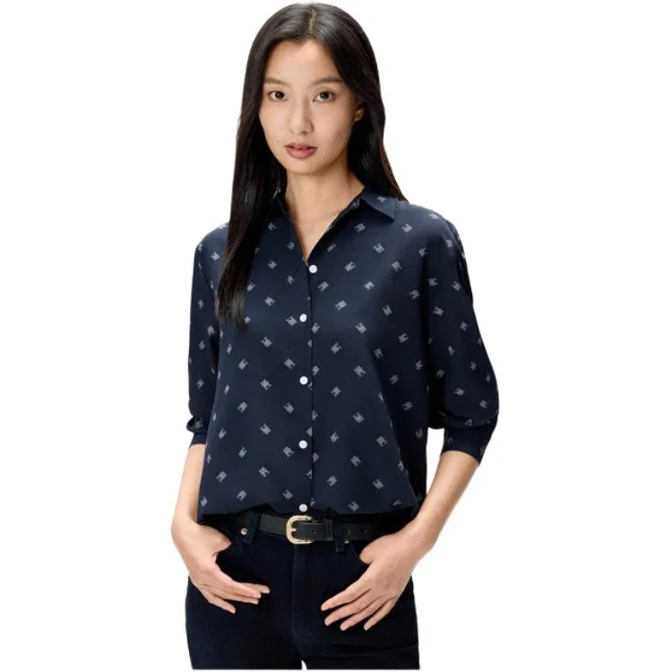 Рубашка женская Navy Blue Print 0G2 с отложным воротником Tommy Hilfiger — фото 2