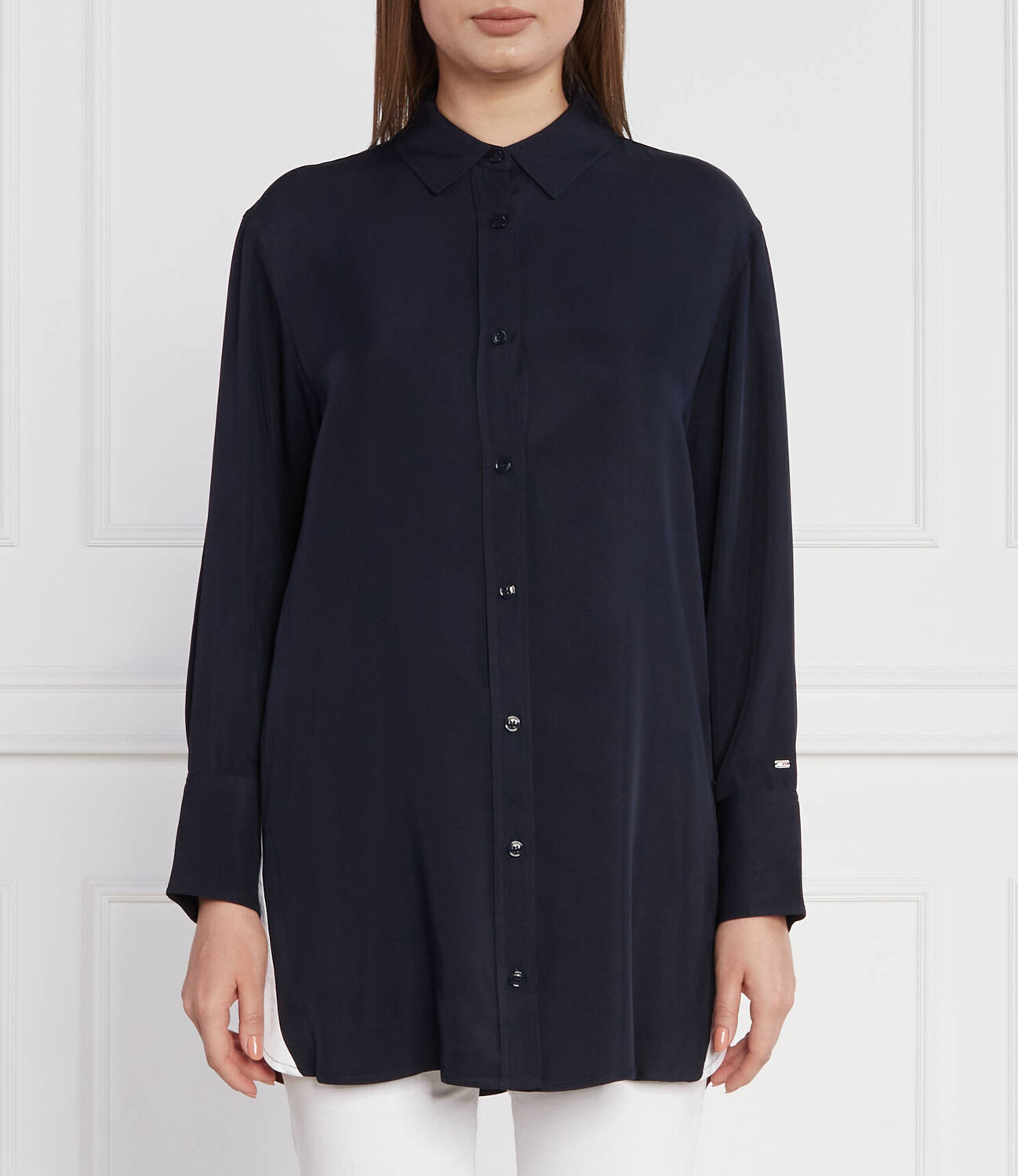 

Платье Tommy Hilfiger PIECED GLB STP, темно-синий