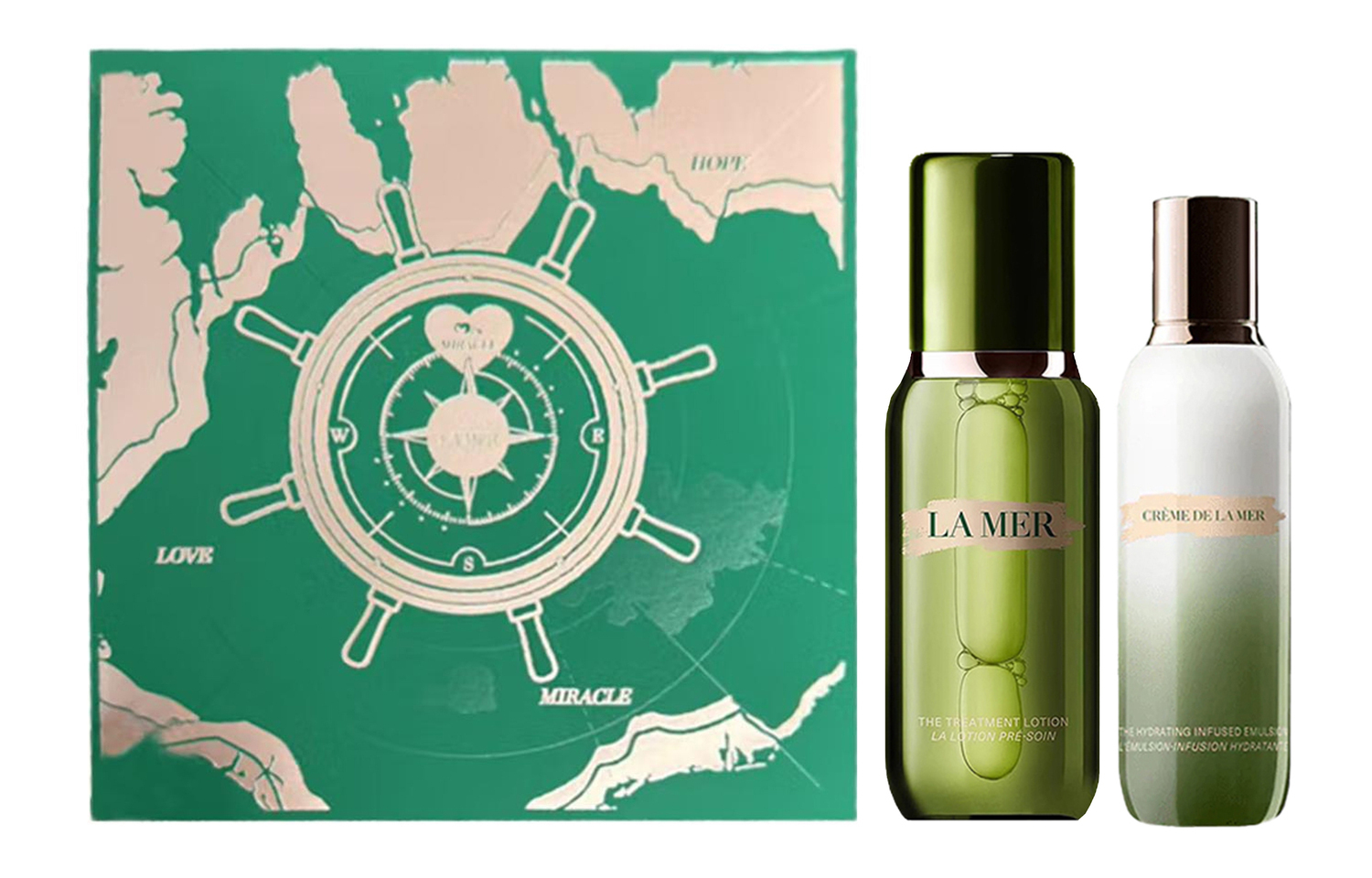 

HAILANZHIMI Limited Edition эссенция и эмульсия с подарочной коробкой Love Voyage набор для ухода за кожей увлажнение и гидратация LA MER