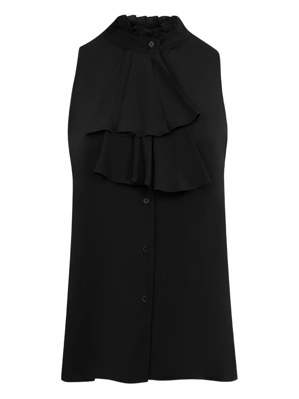 

Рубашка Felton с высоким воротником и оборками Nili Lotan, черный